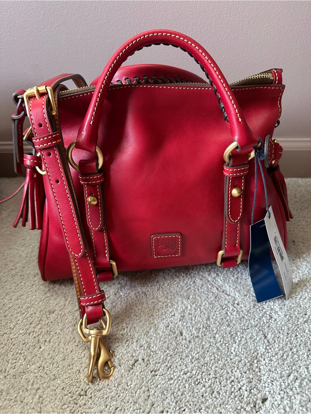 Dooney & Bourke Red Mini Florentine Satchel